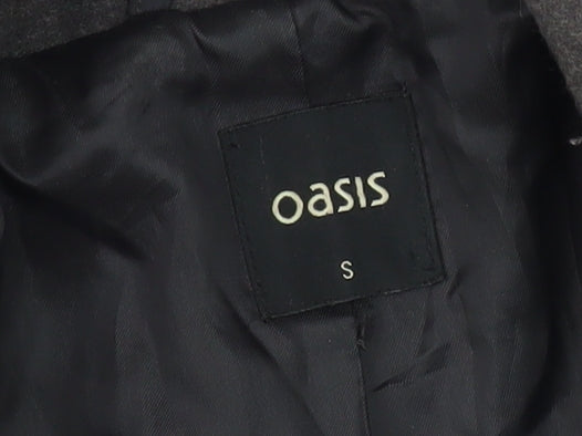 Womens UK Size S Oasis Black Pea Coat