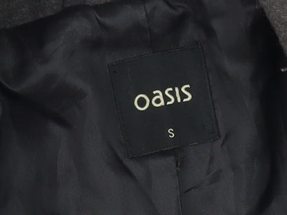 Womens UK Size S Oasis Black Pea Coat