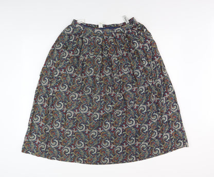 Womens UK Size 12 Viyella Pleated  Skirt
