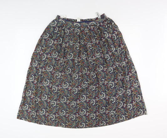 Womens UK Size 12 Viyella Pleated  Skirt