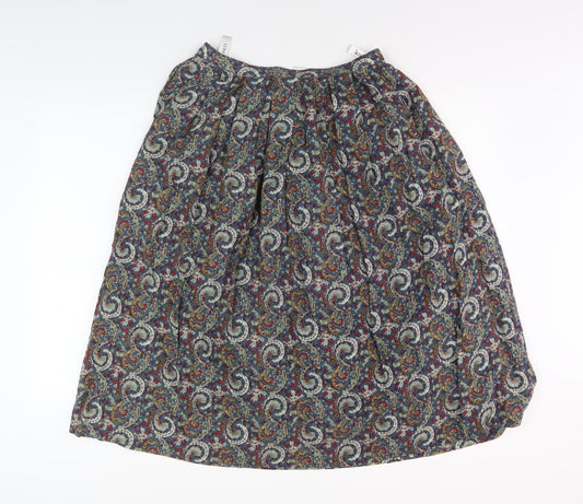 Womens UK Size 12 Viyella Pleated  Skirt