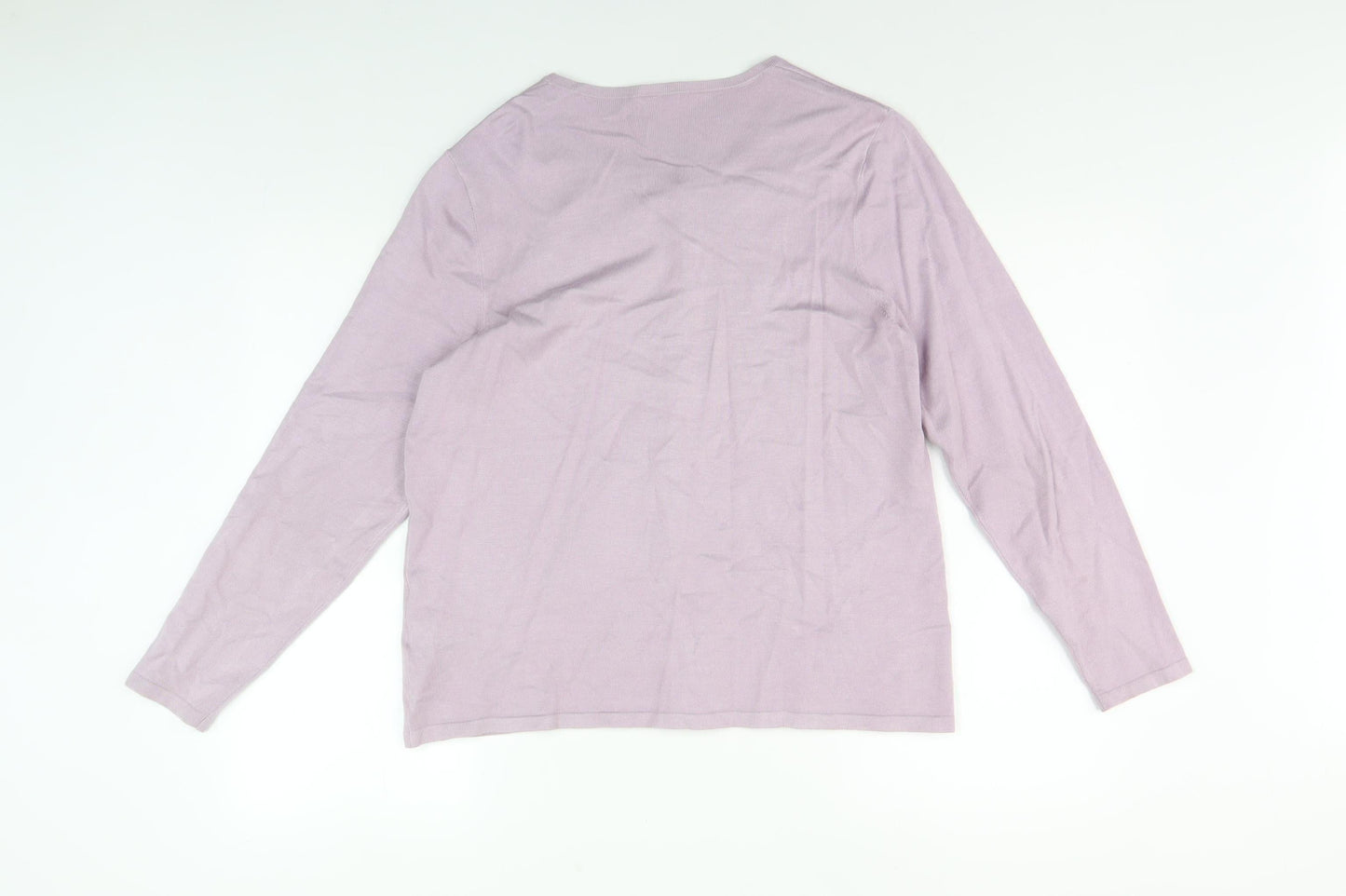 Eastex Women's Purple Cardigan Size 16 Embroidered