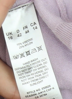 Eastex Women's Purple Cardigan Size 16 Embroidered