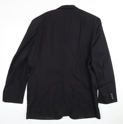 Pierre Cardin Men's Black Wool Blazer Size 40