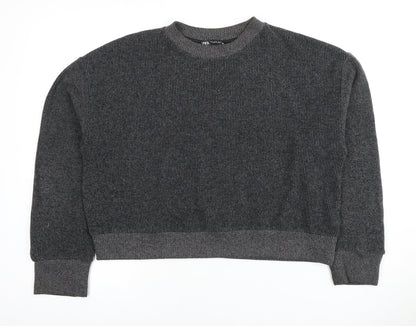 Womens UK Size 12 Zara Grey Pullover Jumper