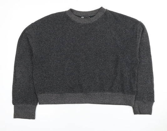 Womens UK Size 12 Zara Grey Pullover Jumper