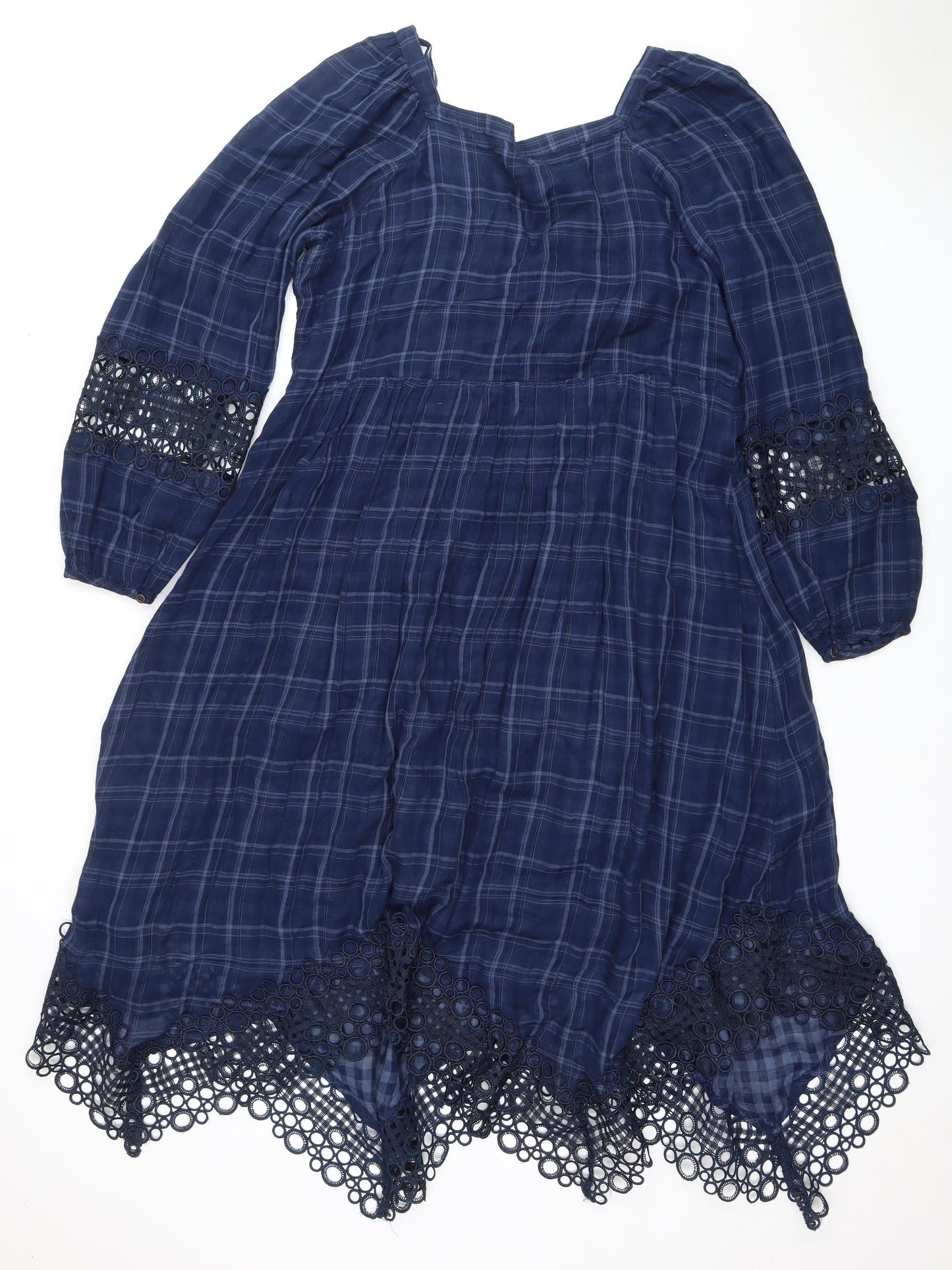 AKEWEI + KIN Women's Blue V-Neck Shift Dress