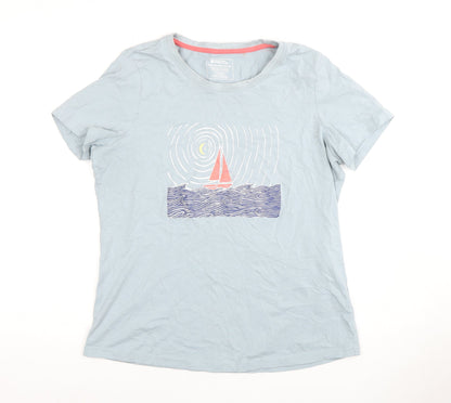 Mountain Warehouse Women's Blue T-Shirt, Size 14
