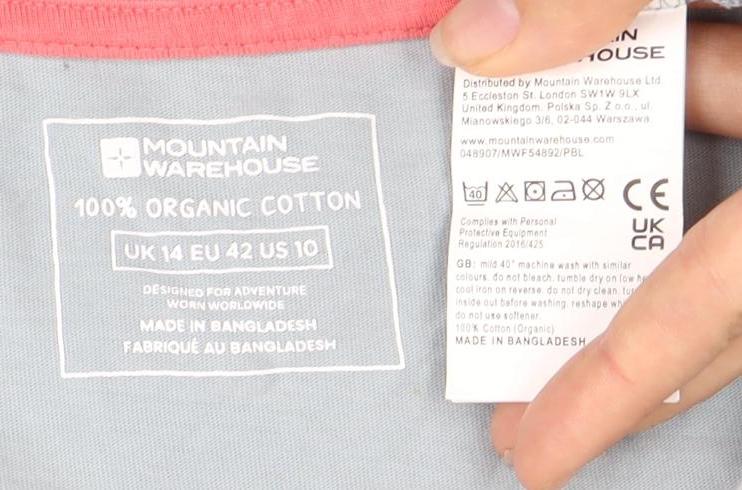 Mountain Warehouse Women's Blue T-Shirt, Size 14