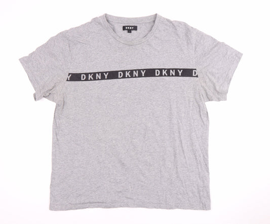 Mens UK Size L DKNY Grey  T-Shirt