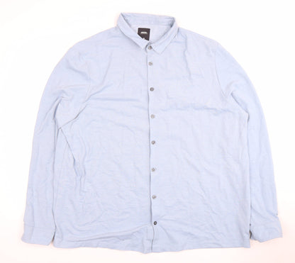 Mens UK Collar Size 2XL Burton Menswear London Smart Blue  Dress Shirt