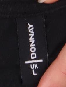 Donnay Unisex Black Cotton Crew Neck T-Shirt