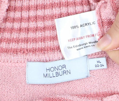 Womens UK Size XL Honor Millburn Pink Pullover Jumper