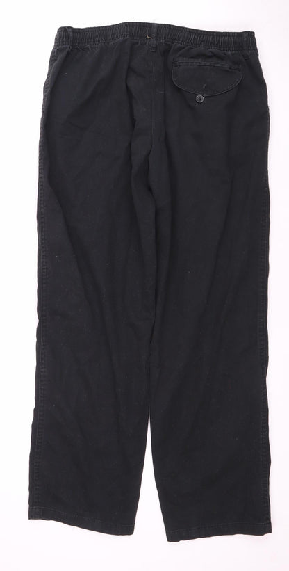 Hutson Harbour Men's Black M Cotton Trousers
