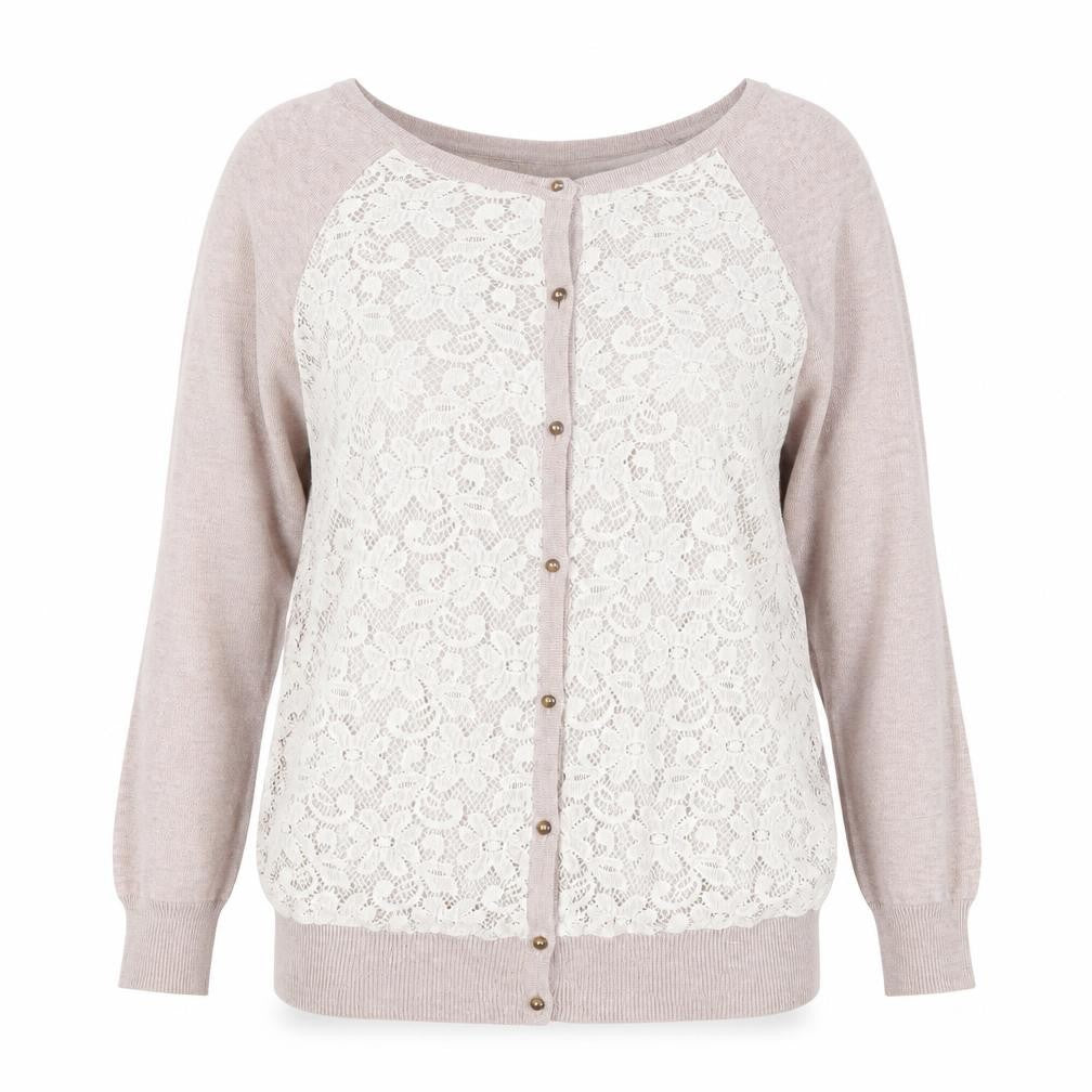 Womens UK Size 10 Marks and Spencer Beige Cardigan Jumper