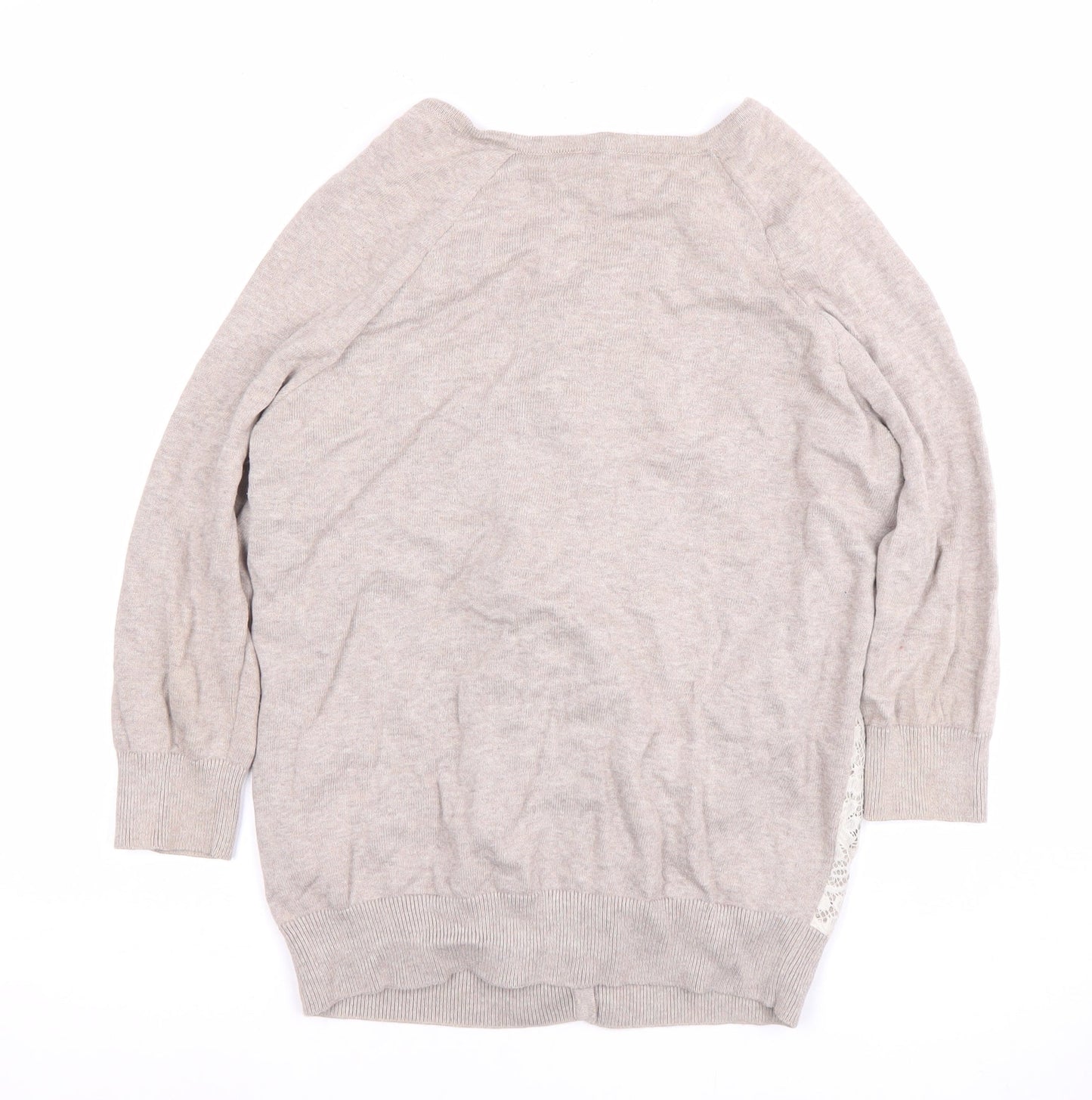 Womens UK Size 10 Marks and Spencer Beige Cardigan Jumper