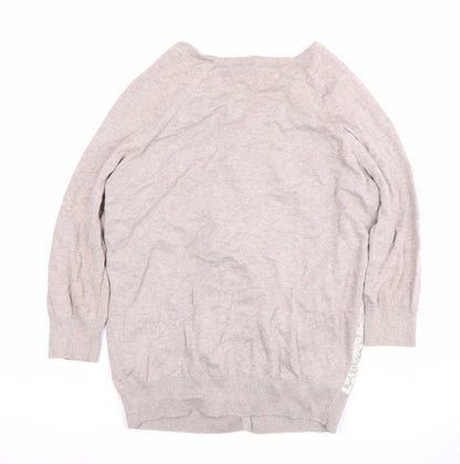 Womens UK Size 10 Marks and Spencer Beige Cardigan Jumper
