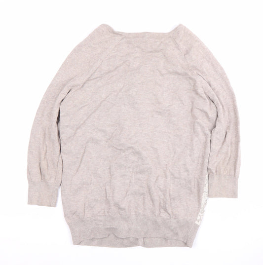 Womens UK Size 10 Marks and Spencer Beige Cardigan Jumper