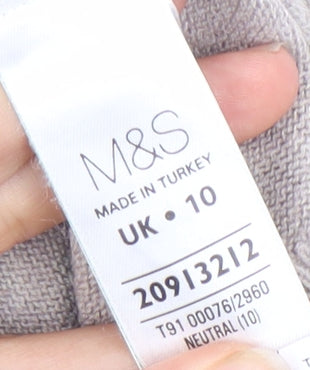 Womens UK Size 10 Marks and Spencer Beige Cardigan Jumper
