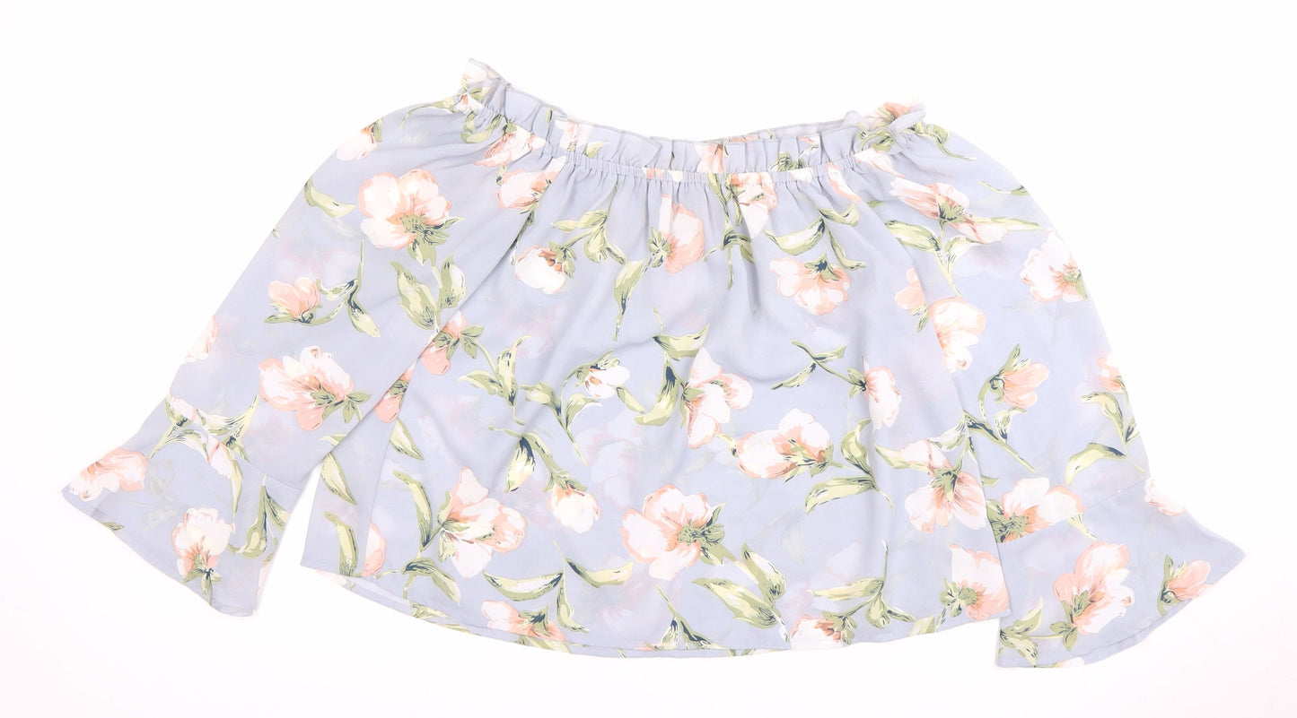 Lipsy Floral Off the Shoulder Blouse - Women's Size 12