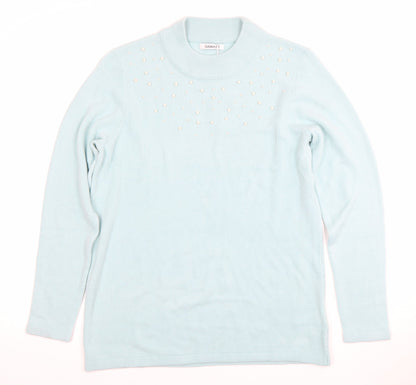 Womens UK Size M Damart Blue Pullover Jumper