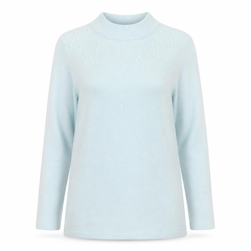 Womens UK Size M Damart Blue Pullover Jumper