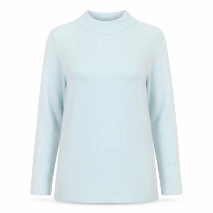 Womens UK Size M Damart Blue Pullover Jumper