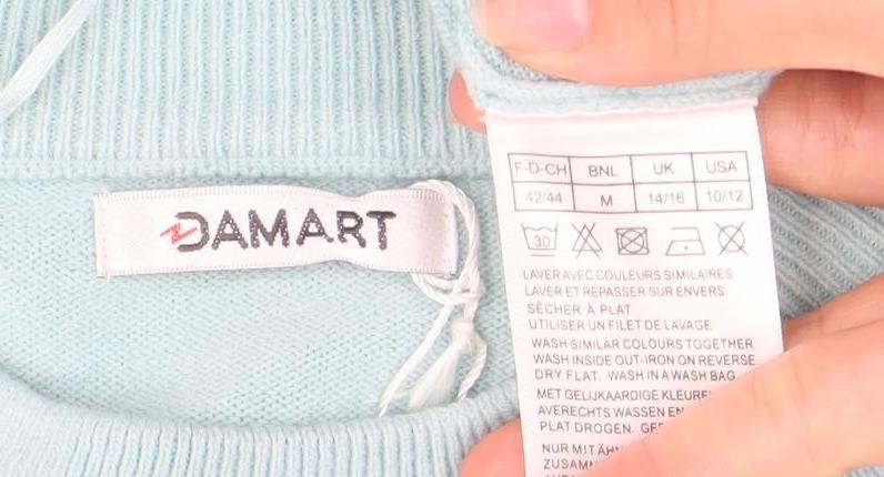 Womens UK Size M Damart Blue Pullover Jumper