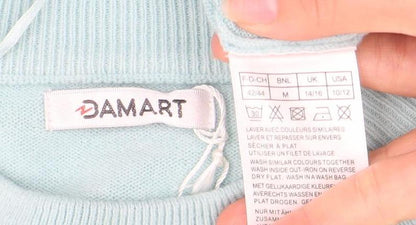 Womens UK Size M Damart Blue Pullover Jumper