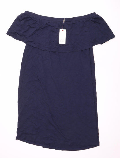 Ripe Women's Blue Off Shoulder Dress - L