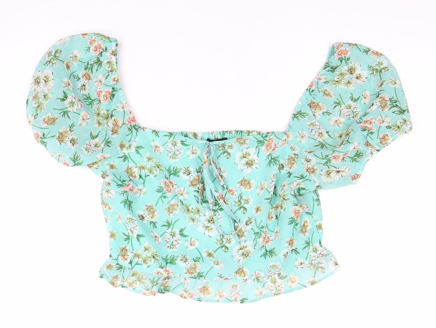 New Look Women's Floral Cropped Blouse Size 12