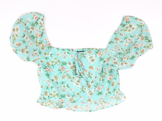 New Look Women's Floral Cropped Blouse Size 12