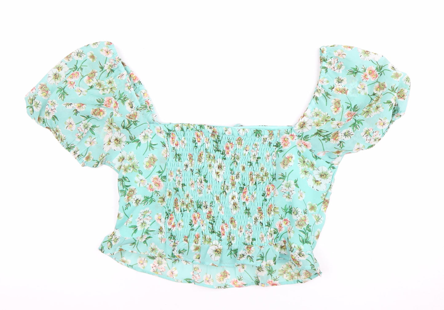 New Look Women's Floral Cropped Blouse Size 12