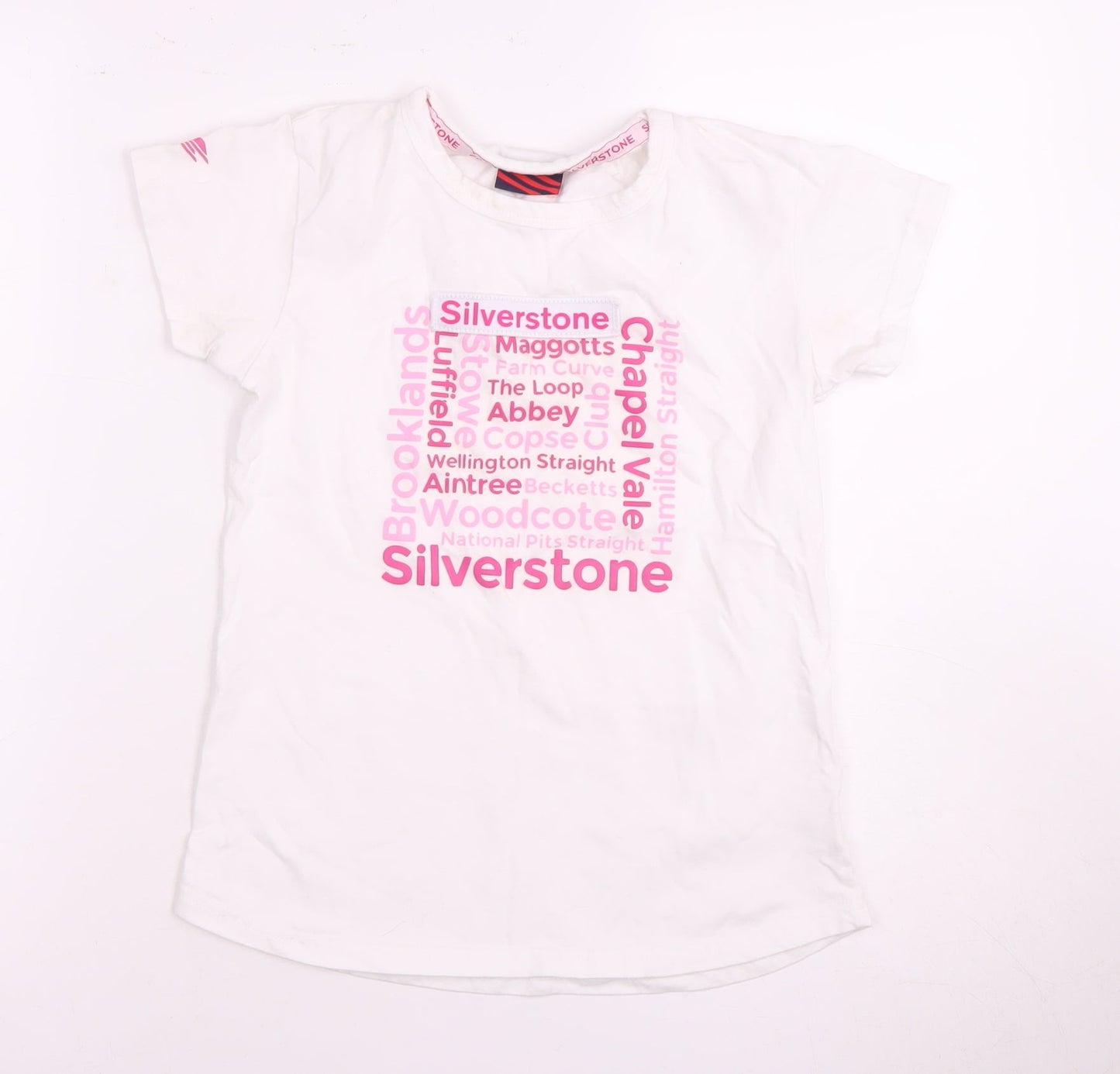 Silverstone Girls' White T-Shirt 13 Years Graphic Print Logo