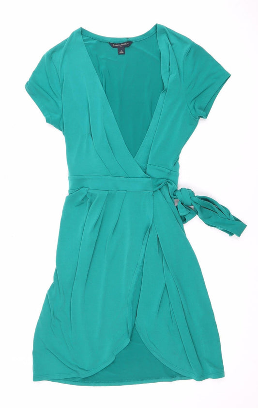 Banana Republic Women's Green Wrap Dress S