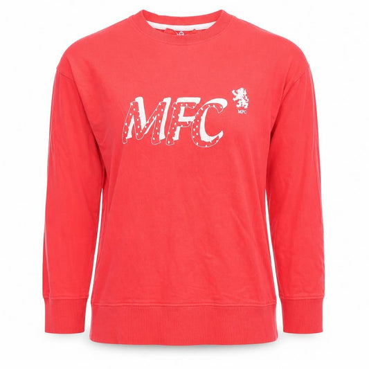 Front view of MFC Official Merchandise unisex adult red t-shirt
