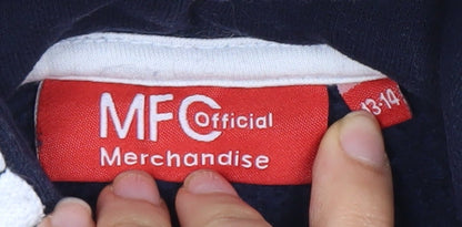 MFC Official Boys Blue Hoodie 13-14 Years Pullover