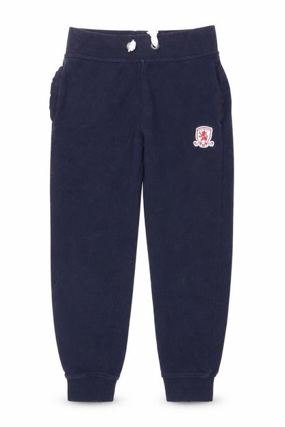 Front view of MFC boys’ blue jogger trousers 13-14 years casual drawstring