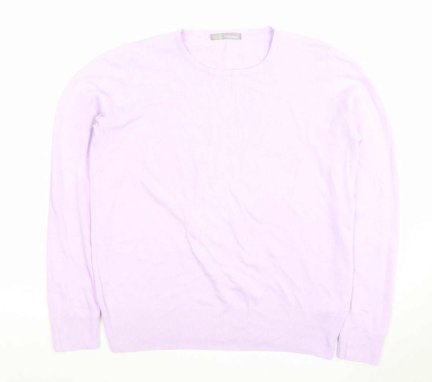 Womens UK Size 14 Marks and Spencer Purple Pullover Jumper