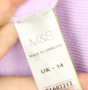 Womens UK Size 14 Marks and Spencer Purple Pullover Jumper