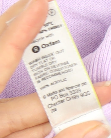 Womens UK Size 14 Marks and Spencer Purple Pullover Jumper