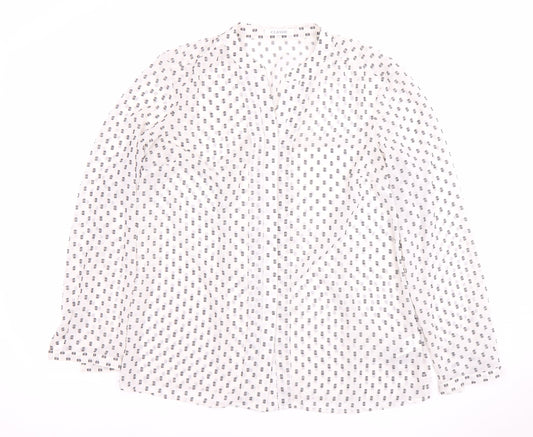 Womens UK Size 14 Marks and Spencer White Basic Blouse