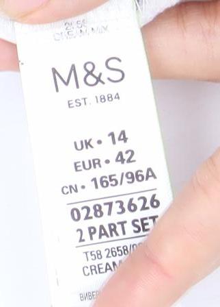 Womens UK Size 14 Marks and Spencer White Basic Blouse