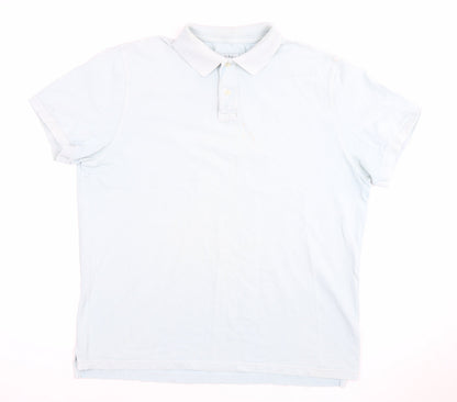 J.Crew Men's White XL Short Sleeve Polo Shirt