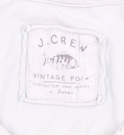 J.Crew Men's White XL Short Sleeve Polo Shirt