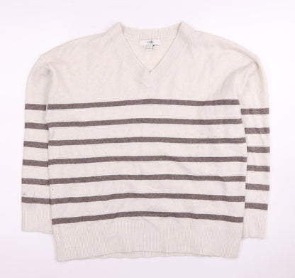 Womens UK Size M Marks and Spencer White Pullover Jumper