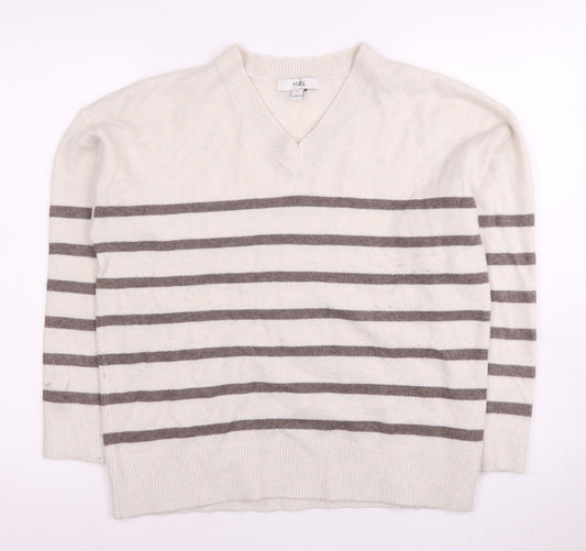 Womens UK Size M Marks and Spencer White Pullover Jumper