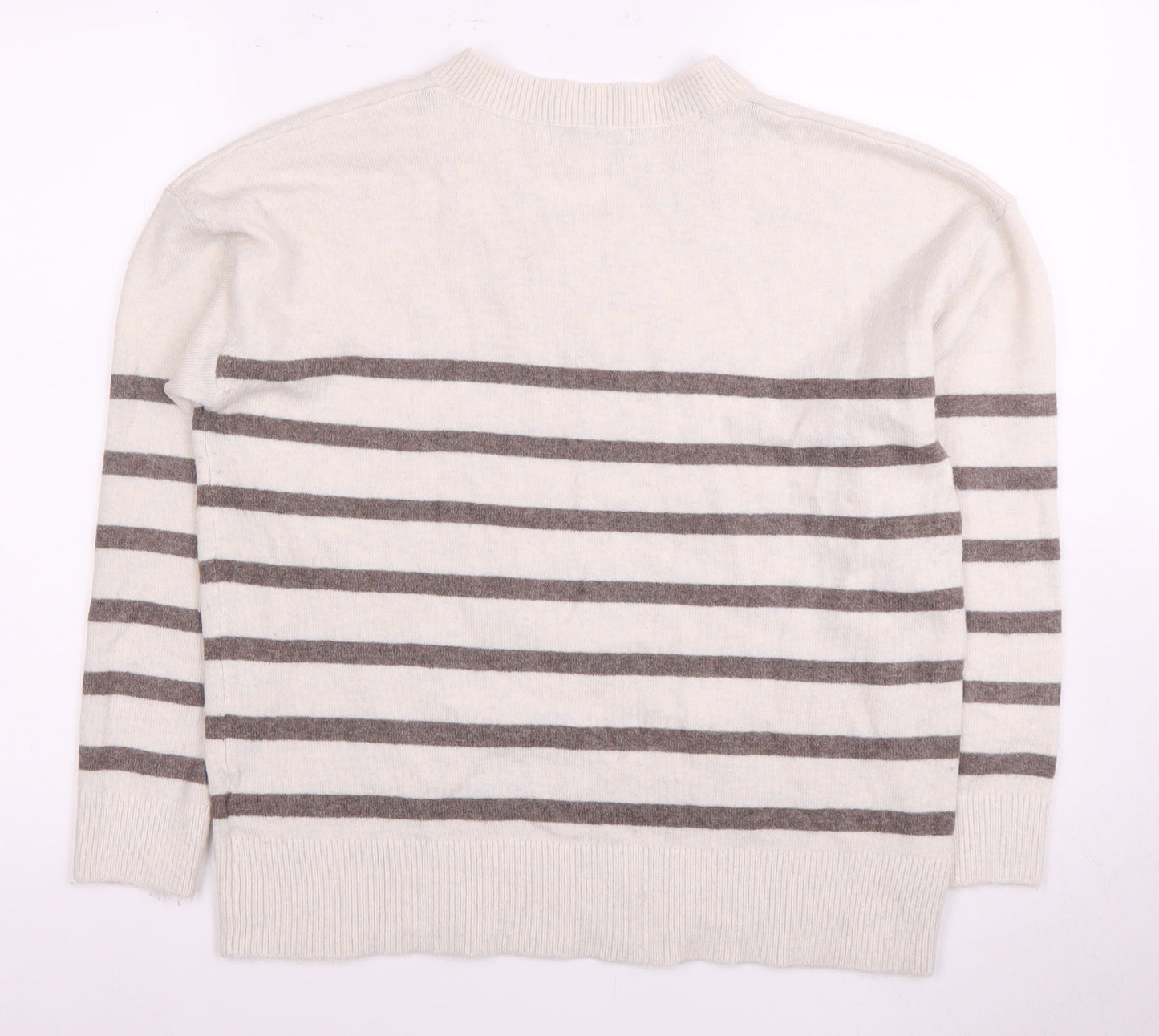 Womens UK Size M Marks and Spencer White Pullover Jumper