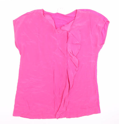 EAST Women's Pink Sleeveless Silk Blouse Size 12