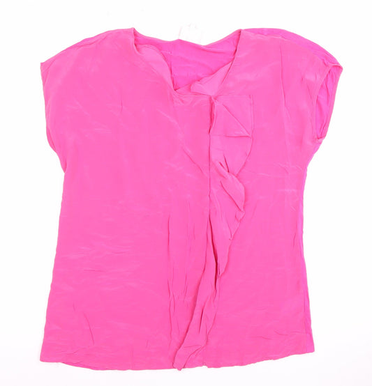 EAST Women's Pink Sleeveless Silk Blouse Size 12